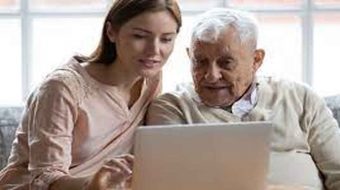 old man with daughter
