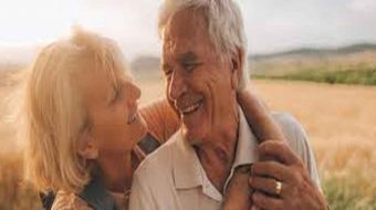happy old couple