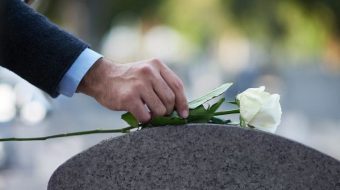 white rose on Funeral